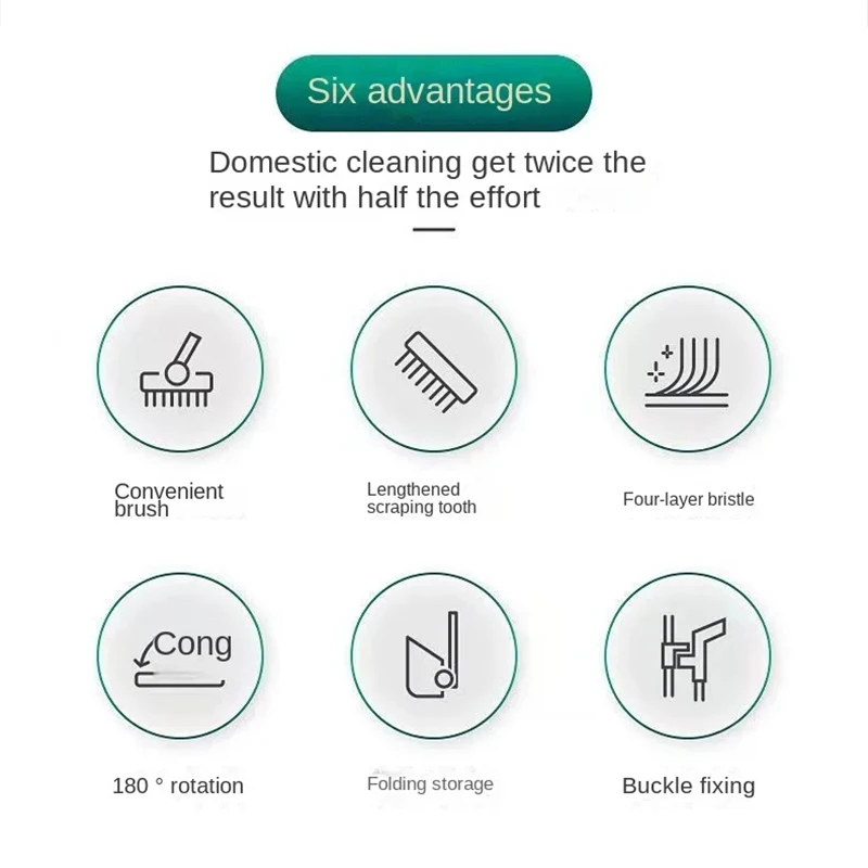 4 in 1 Broom and Dustpan Set ‚Äì Multifunctional Floor Brush for Bathroom & Household Cleaning | Folding Mop & Housekeeping Supplies - Medaid International