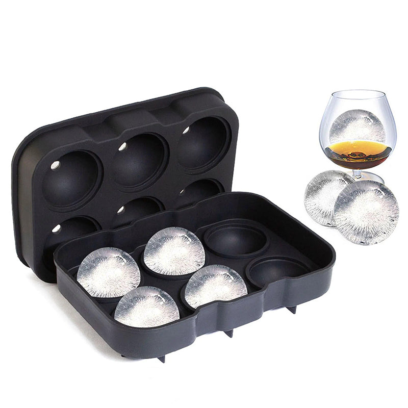 Silicone Sphere Ice Mold with Cover, 6 Round Ice Balls - Medaid International