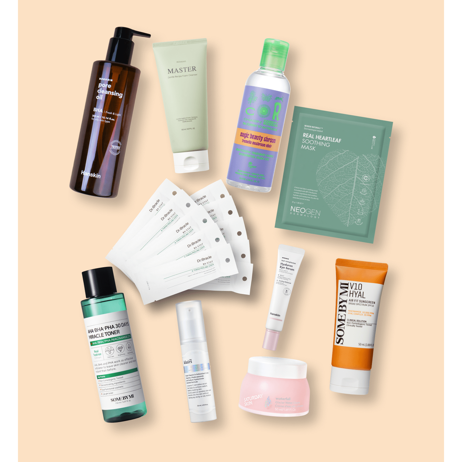 10-Step Korean Skincare Routine Set (Combination Skin Type) - Medaid