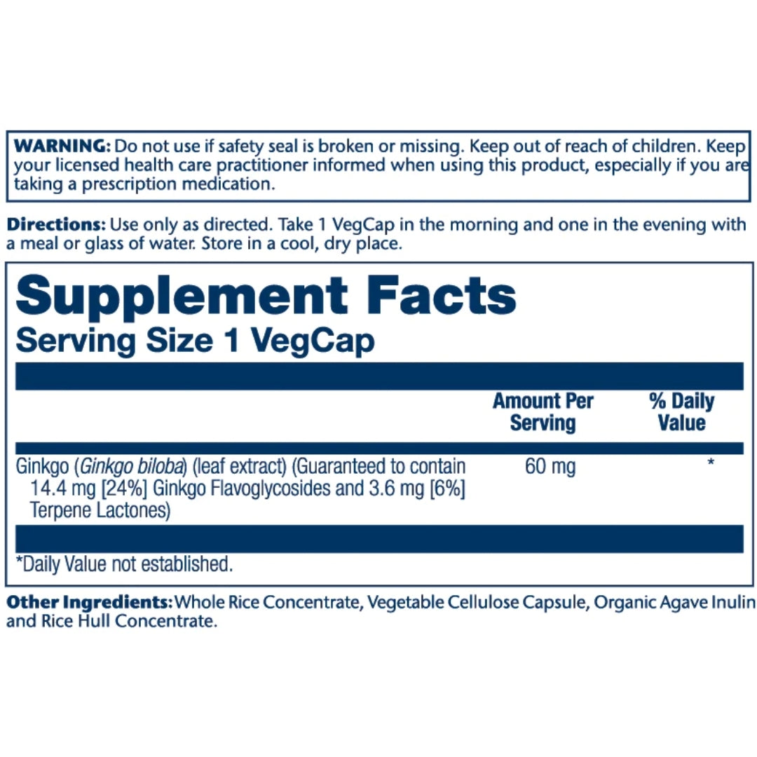 Ginkgo Biloba Leaf Extract 60mg - Medaid International