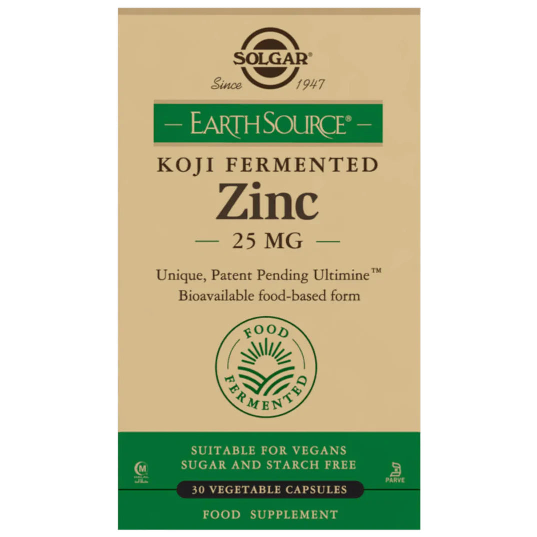 Solgar - Earth Source® Koji Fermented Zinc 30 Vegetable Capsules - Medaid International