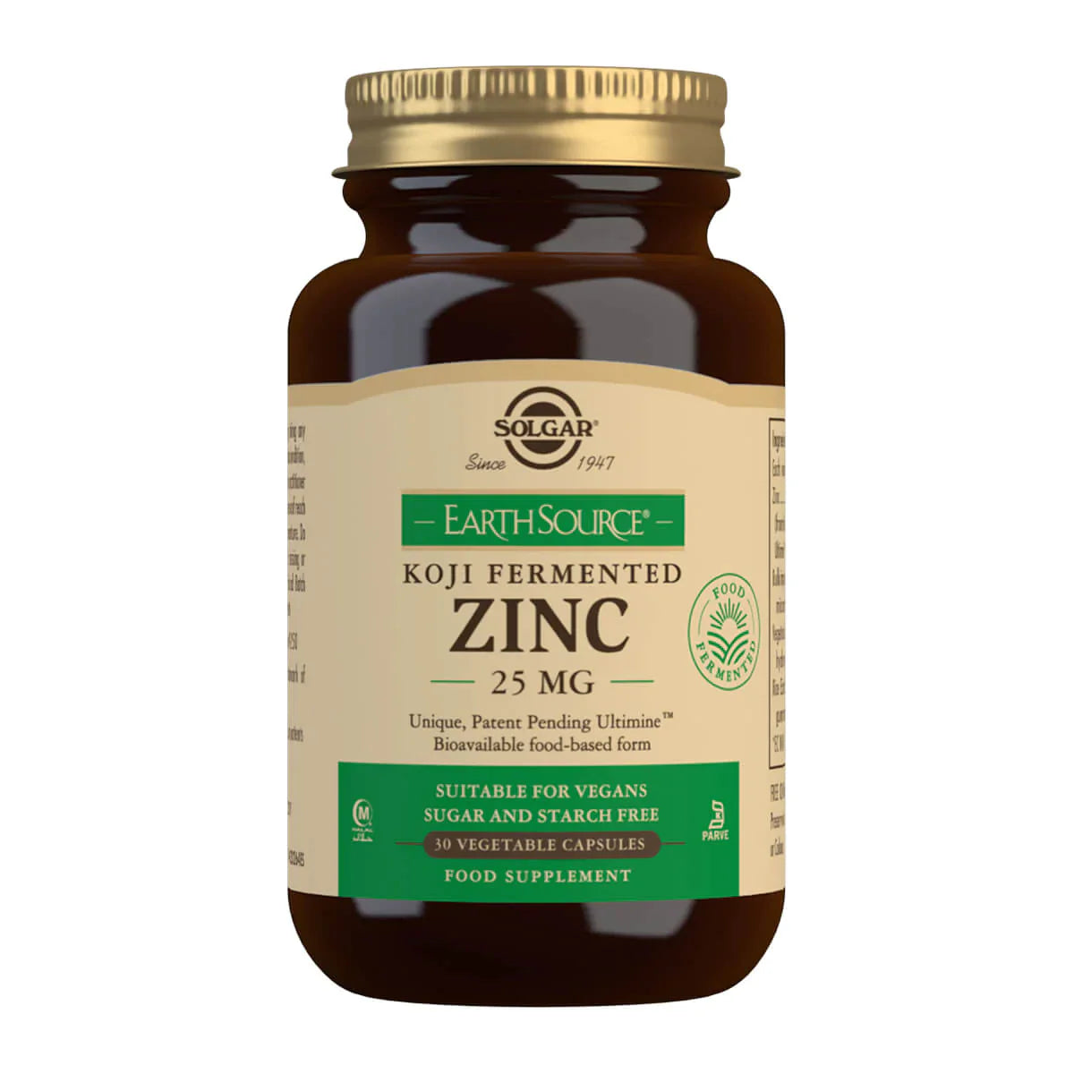 Solgar - Earth Source® Koji Fermented Zinc 30 Vegetable Capsules - Medaid International