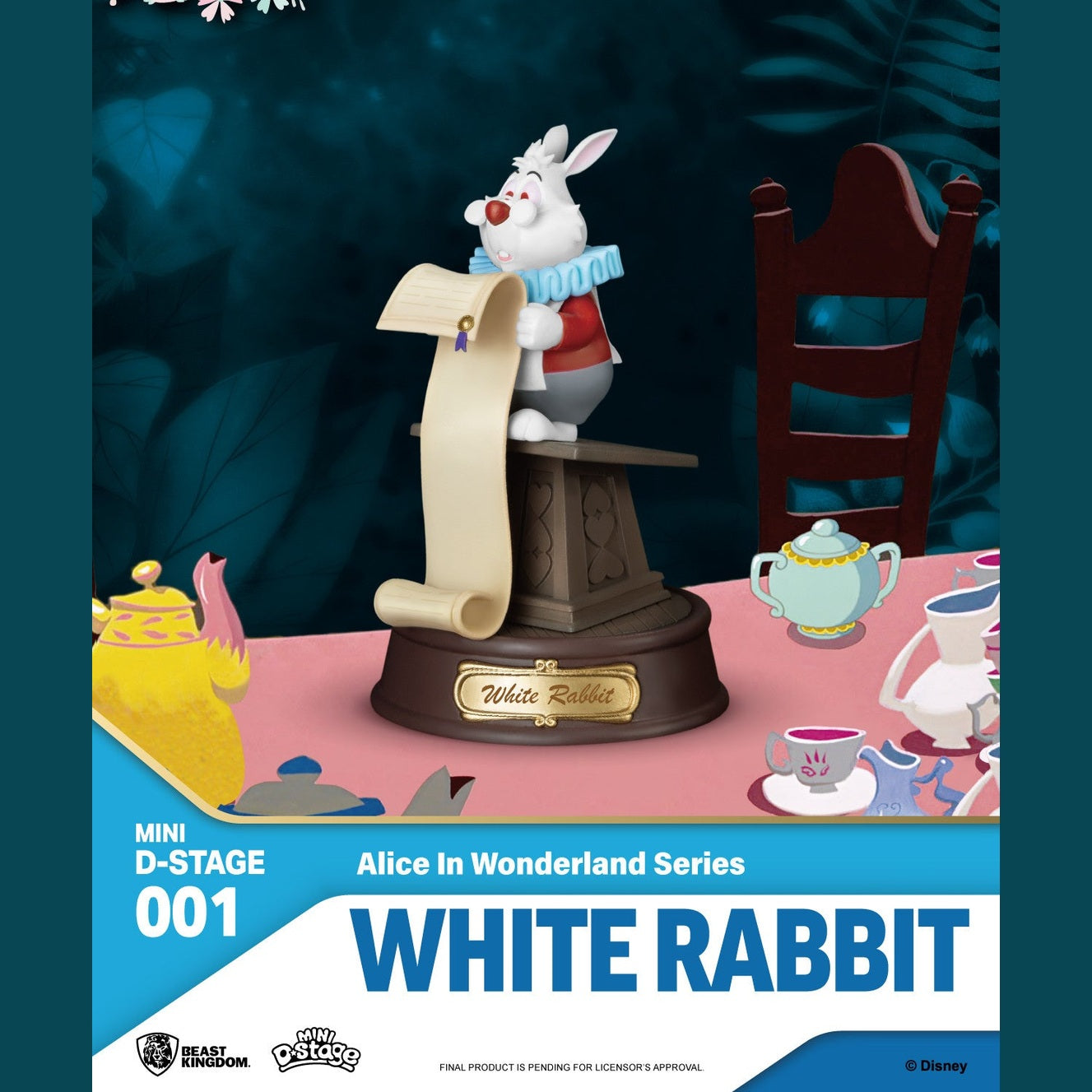 Alice in Wonderland Series White Rabbit Mini DIorama Stage by Beast KIngdom - Medaid International