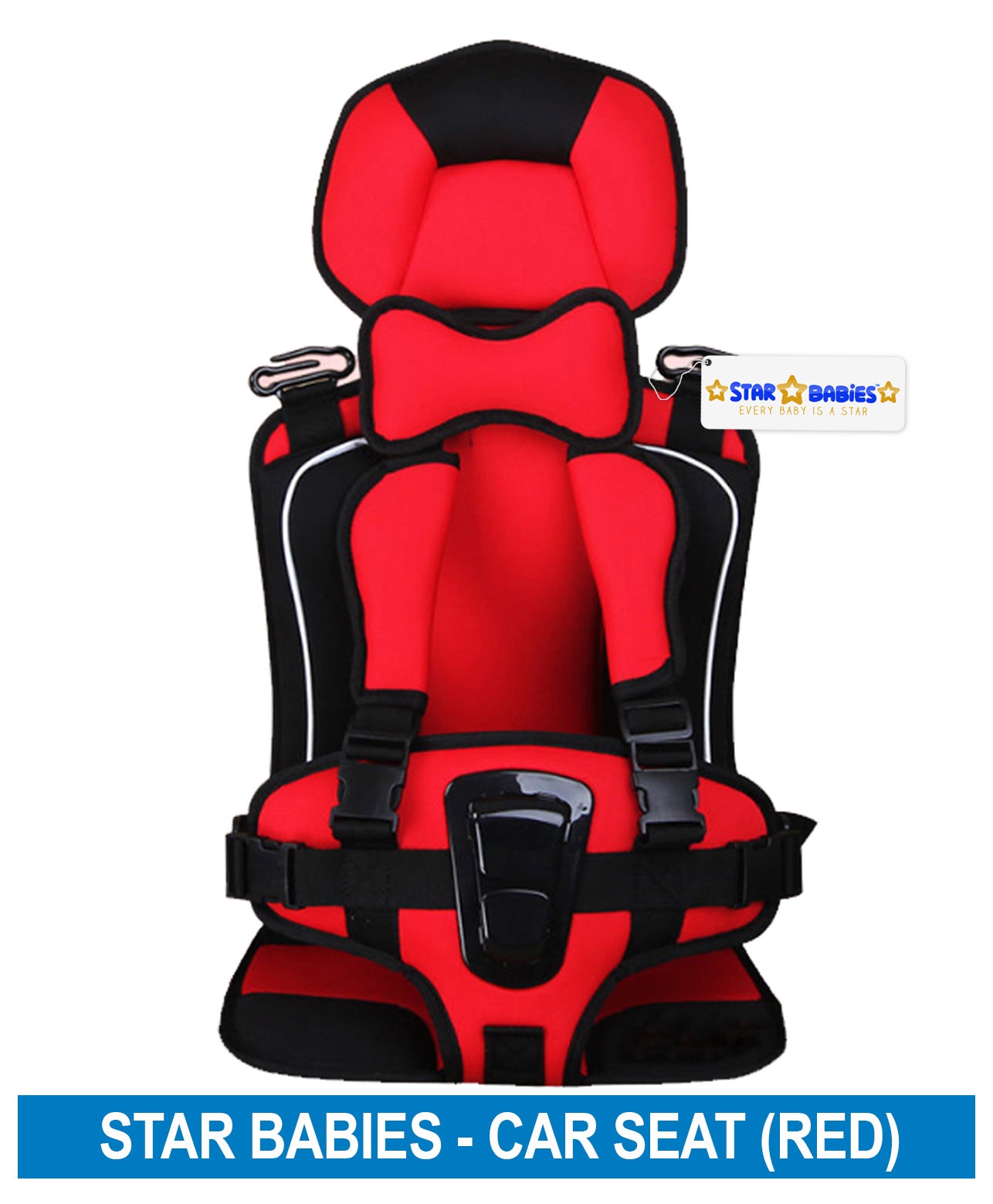 Star Babies Portable Baby Car Seat - Red - Medaid - Lebanon