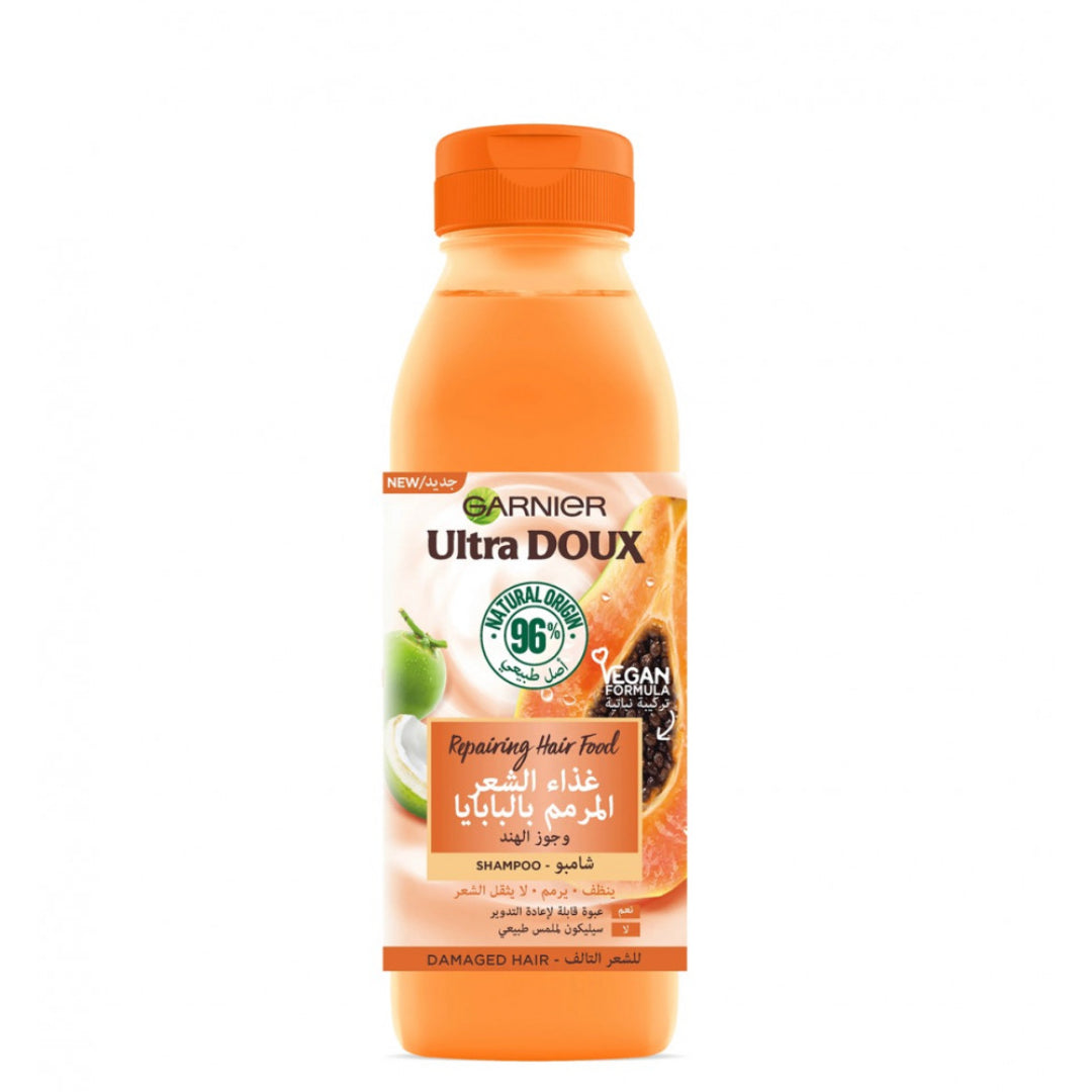 Garnier ultra doux shampoo hair food for damaged hair 350ml - Medaid