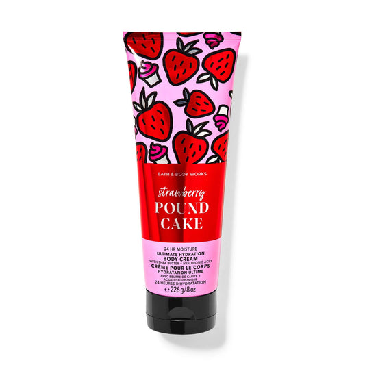 Bath And Body Works Ultimate Hydration Body Cream 226g - Strawberry Pound Cake - Medaid