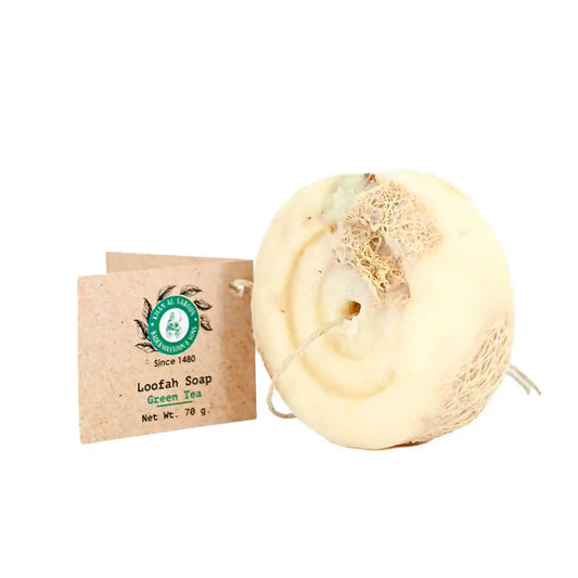Khan Al Saboun Loofah Soap - Green Tea 70g - Medaid