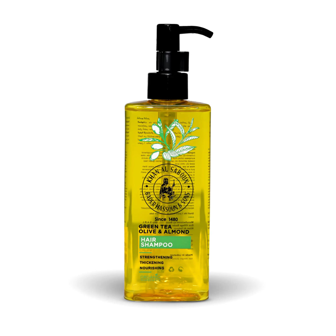 Khan Al Saboun Green Tea Olive & Almond Hair Shampoo 250ml - Medaid