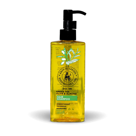 Khan Al Saboun Green Tea Olive & Almond Hair Shampoo 250ml - Medaid