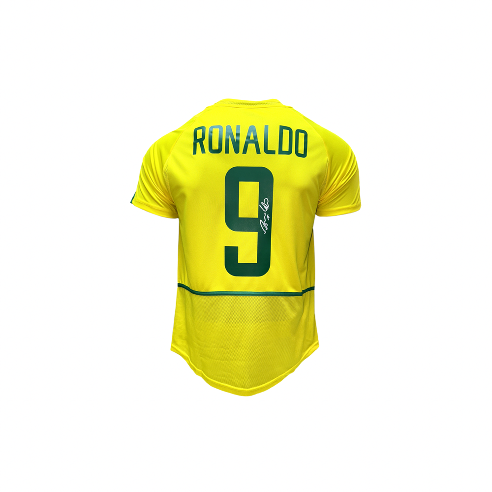 The Collect Room - Ronaldo Nazario #9 Brazil 2002 Home Signed Jersey - Medaid International