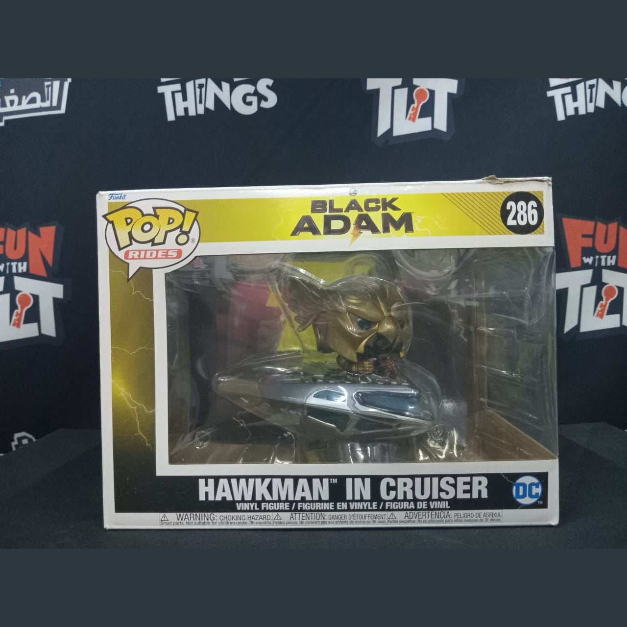 Funko Pop Ride SUPDLX: DC Comics Black Adam- Hawkman In Cruiser [Damaged Box] - Medaid International