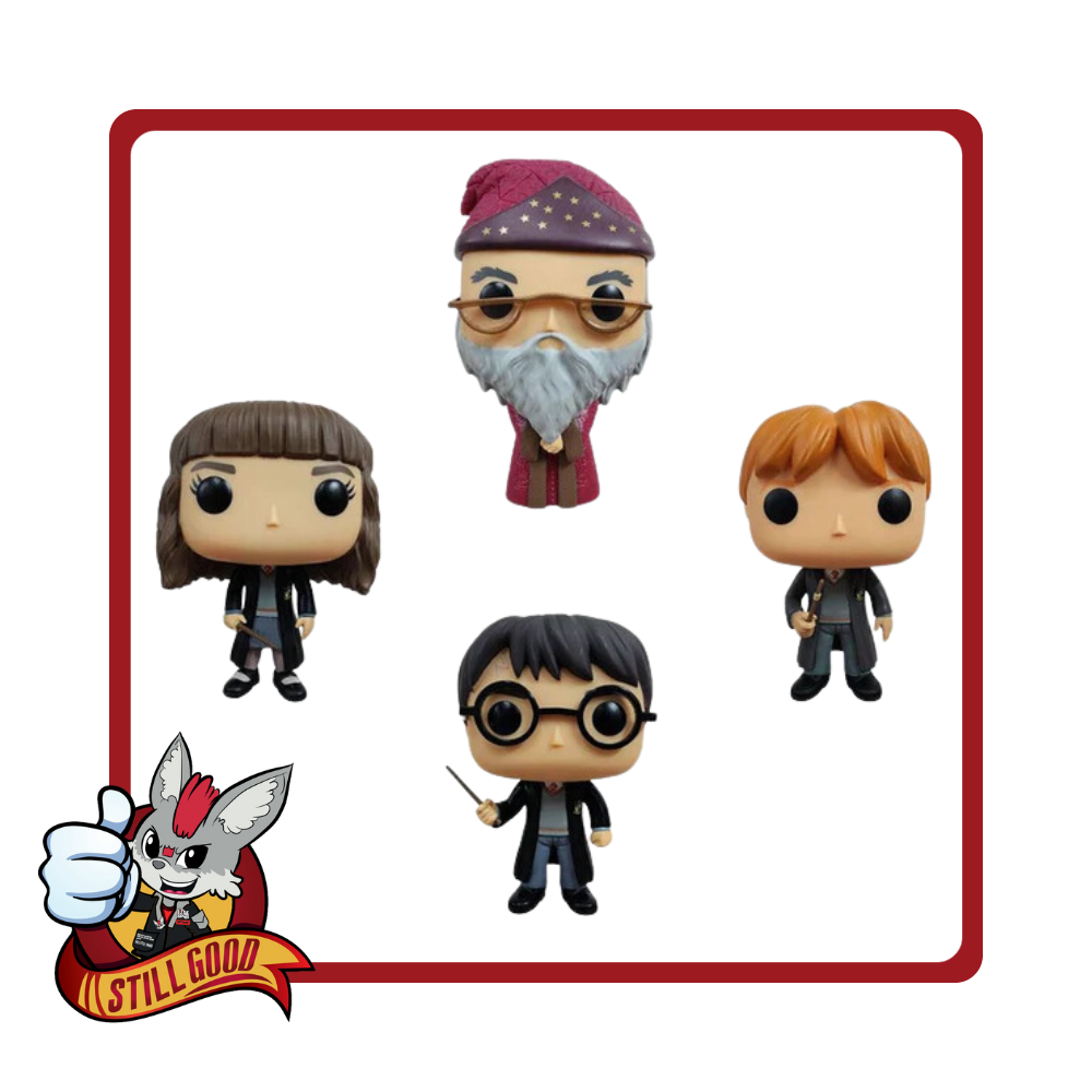 Funko 4 Pack : Harry Potter - Harry,Hermoine,Dumbledore,Ron [Damaged Box] - Medaid International