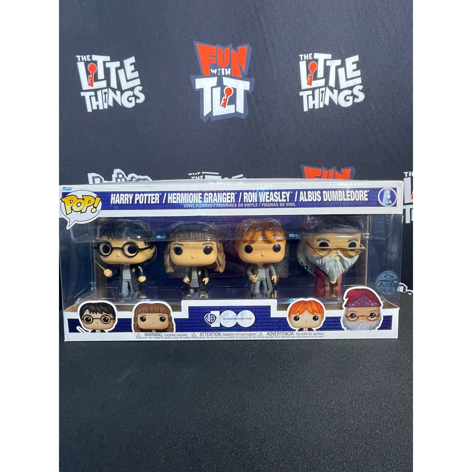 Funko 4 Pack : Harry Potter - Harry,Hermoine,Dumbledore,Ron [Damaged Box] - Medaid International