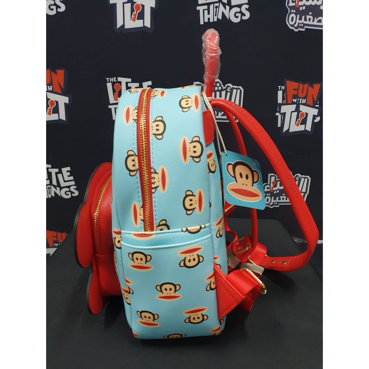 Damage LOUNGEFLY! LEATHER: PAUL FRANK JULIUS POCKET MINI BACKPACK [STAINED] - Medaid International