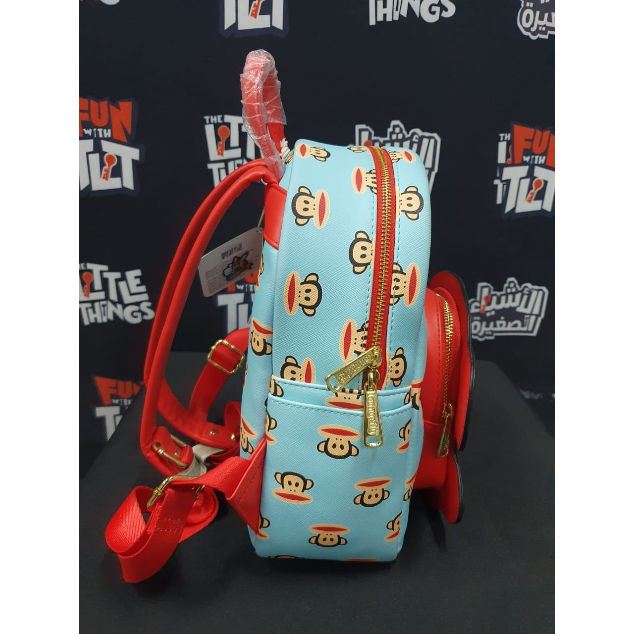 Damage LOUNGEFLY! LEATHER: PAUL FRANK JULIUS POCKET MINI BACKPACK [STAINED] - Medaid International