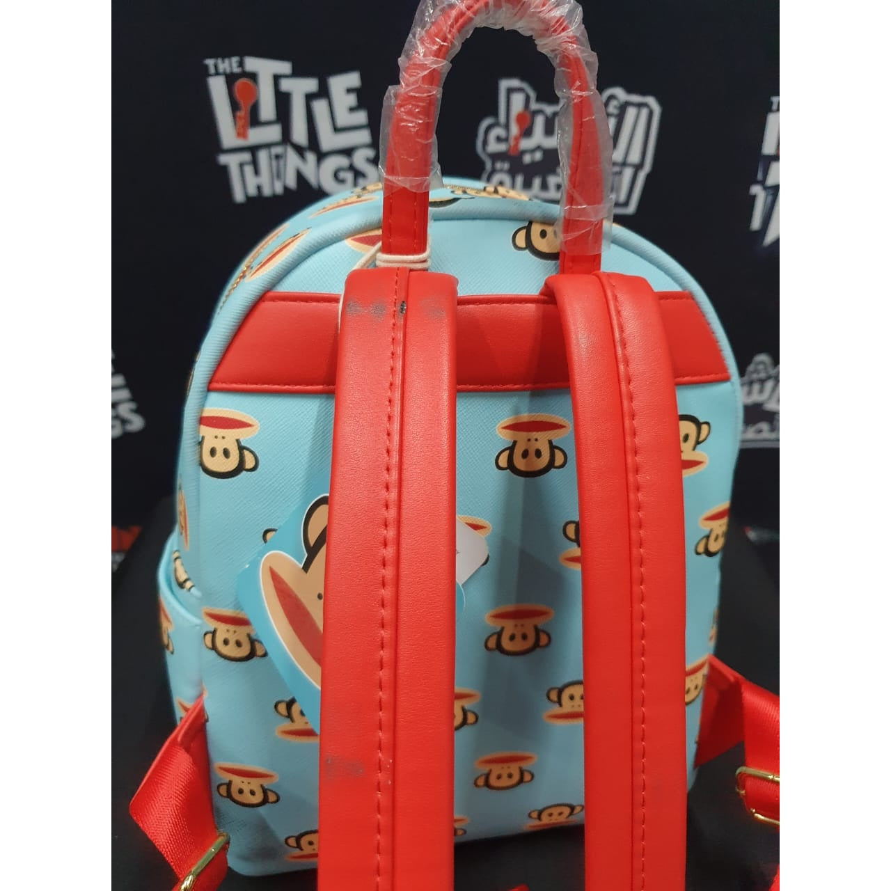 Damage LOUNGEFLY! LEATHER: PAUL FRANK JULIUS POCKET MINI BACKPACK [STAINED] - Medaid International