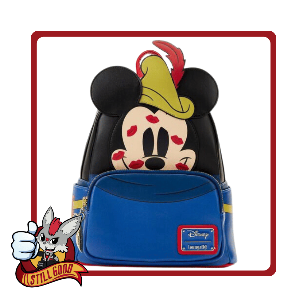LOUNGEFLY! LEATHER: DISNEY BRAVE LITTLE TAILOR MICKEY COSPLAY MINI BACKPACK (Faded Paint) - Medaid International