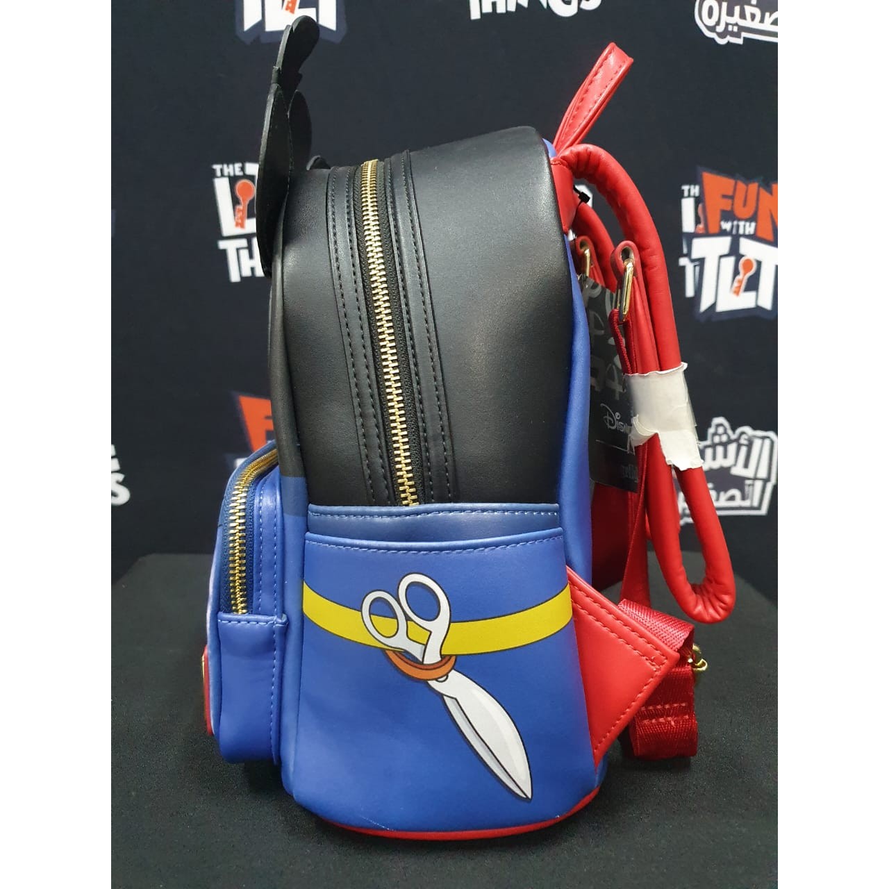 LOUNGEFLY! LEATHER: DISNEY BRAVE LITTLE TAILOR MICKEY COSPLAY MINI BACKPACK (Faded Paint) - Medaid International