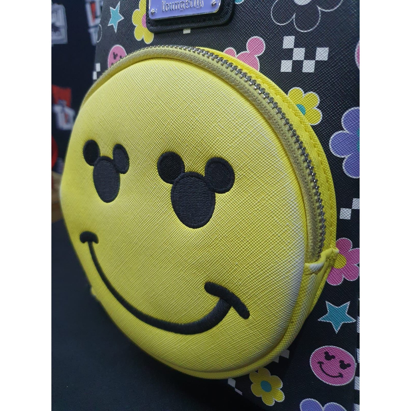 Damage LOUNGEFLY! LEATHER: DISNEY MICKEY Y2K MINI BACKPACK (FADED PAINT) - Medaid International