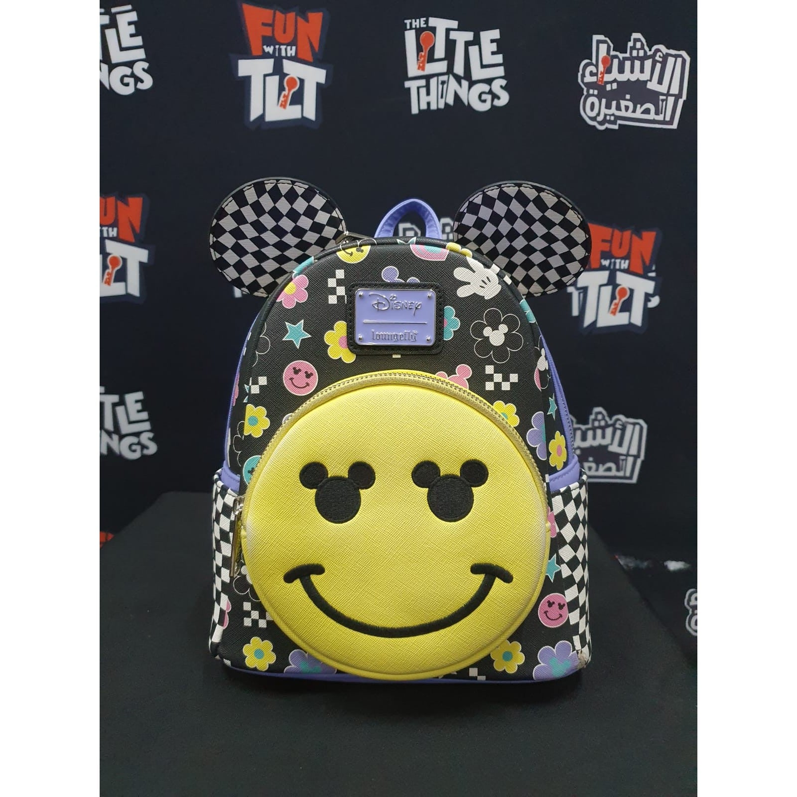 Damage LOUNGEFLY! LEATHER: DISNEY MICKEY Y2K MINI BACKPACK (FADED PAINT) - Medaid International