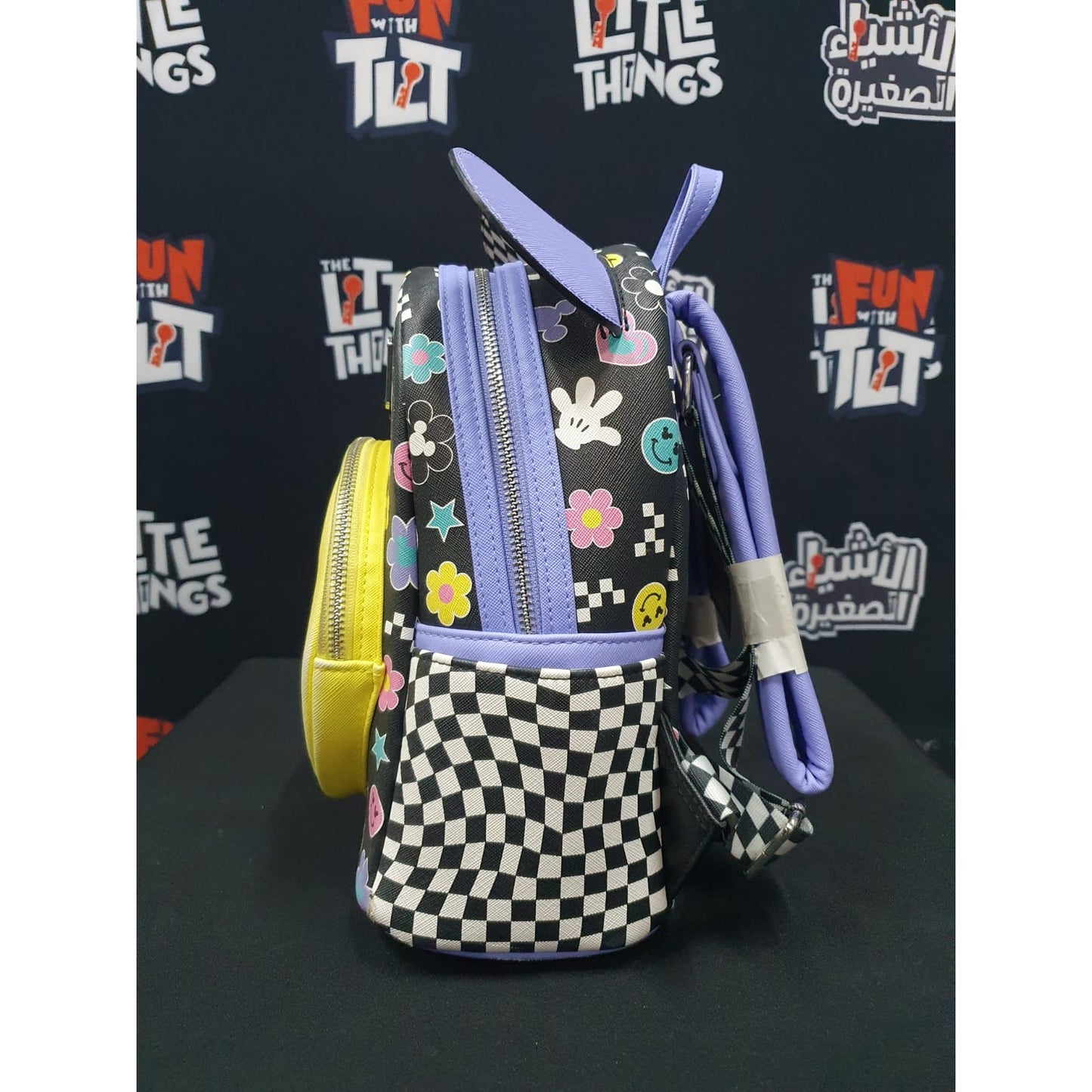 Damage LOUNGEFLY! LEATHER: DISNEY MICKEY Y2K MINI BACKPACK (FADED PAINT) - Medaid International