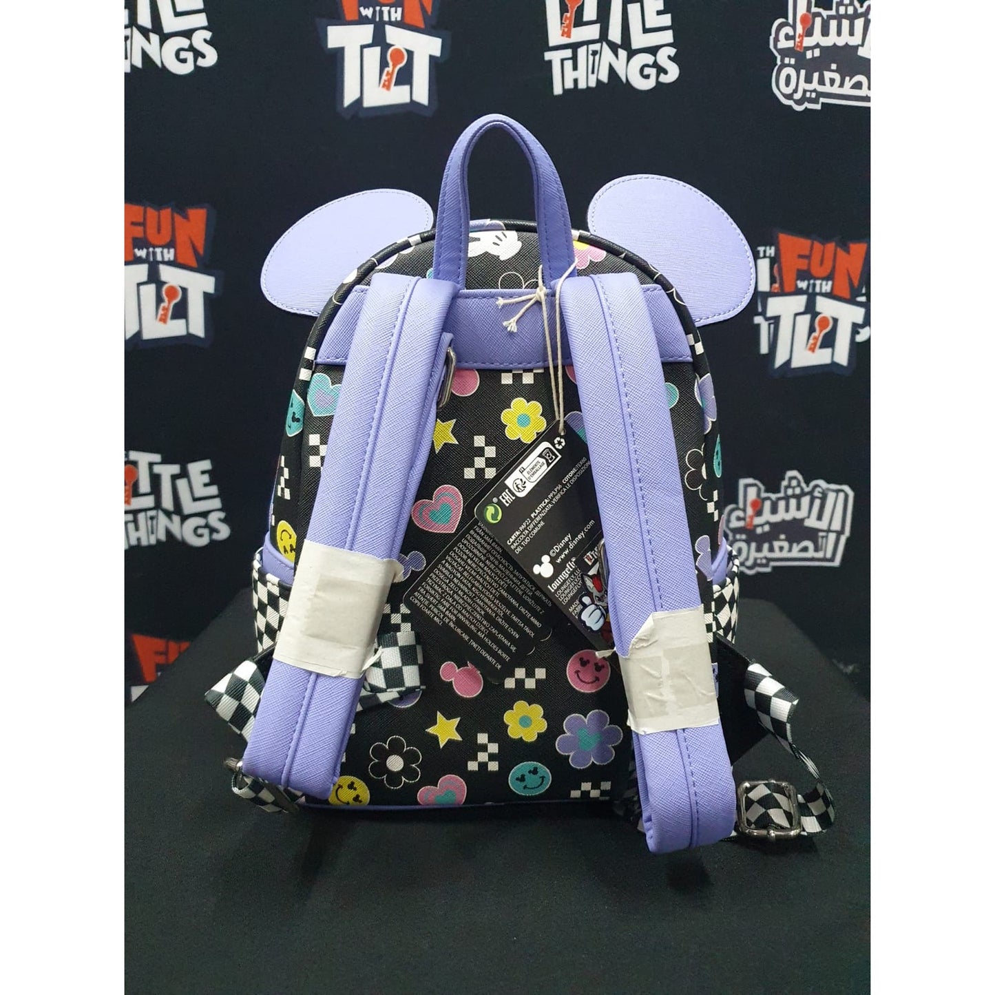 Damage LOUNGEFLY! LEATHER: DISNEY MICKEY Y2K MINI BACKPACK (FADED PAINT) - Medaid International