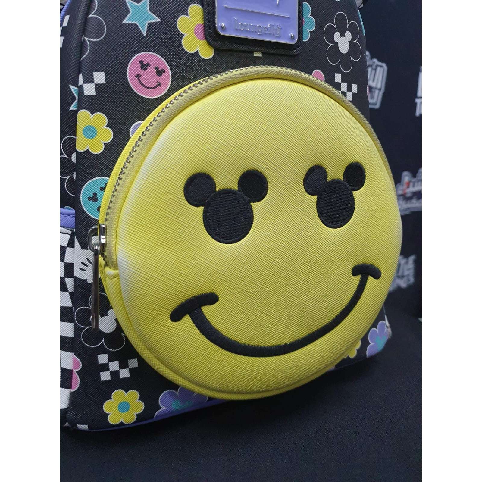 Damage LOUNGEFLY! LEATHER: DISNEY MICKEY Y2K MINI BACKPACK (FADED PAINT) - Medaid International