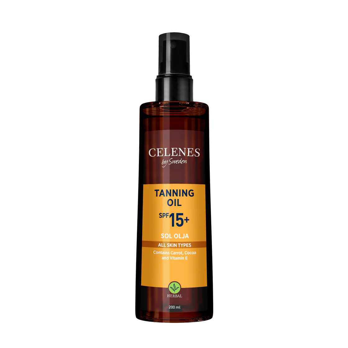 Herbal Sunscreen Tanning Oil Spf 15+ 200 mL - Medaid