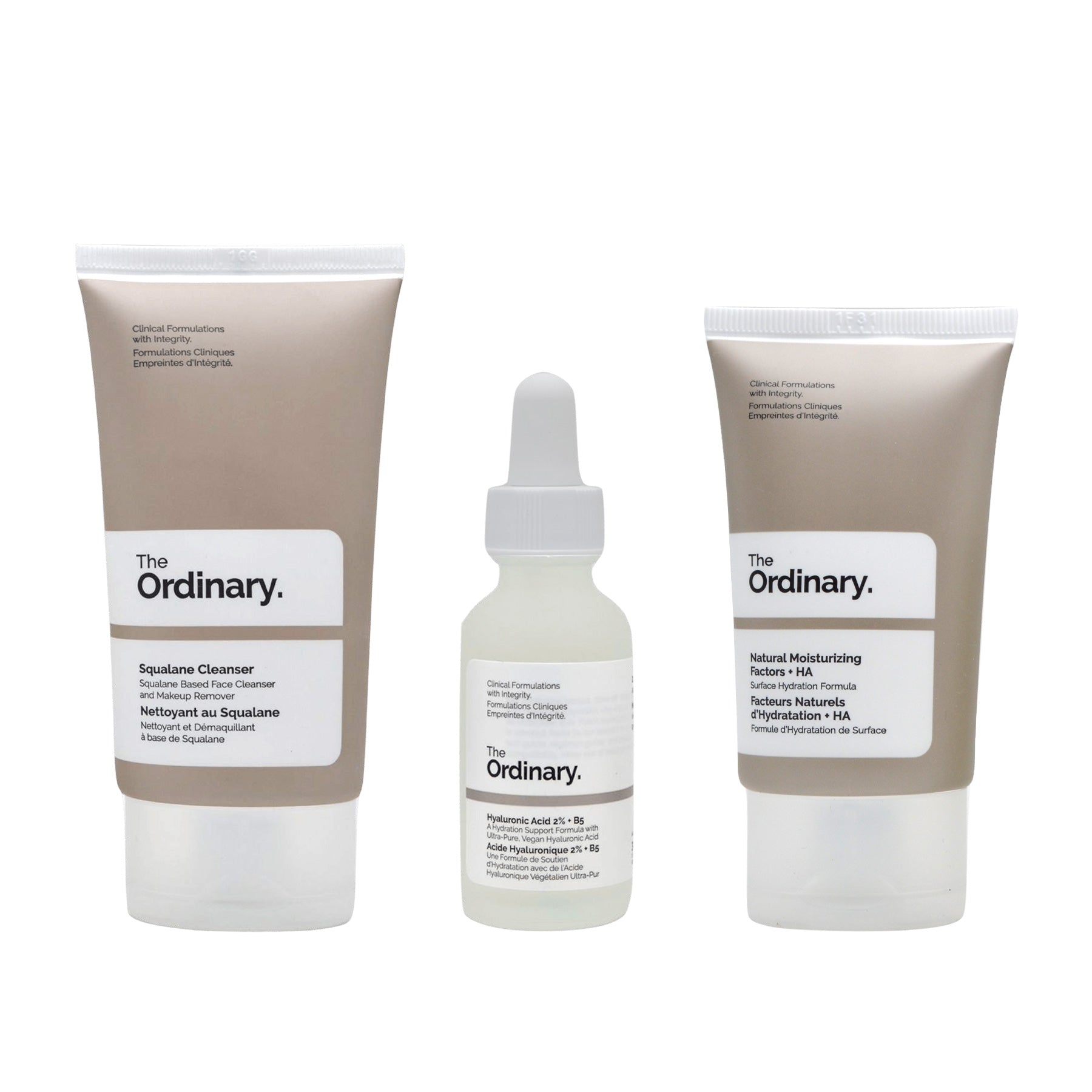 The Ordinary The Daily Set, Daily Skincare Routine with Squalane Cleanser, Hyaluronic Acid 2% + B5, and Natural Moisturizing Factors + HA | Skin Care Set - Medaid International