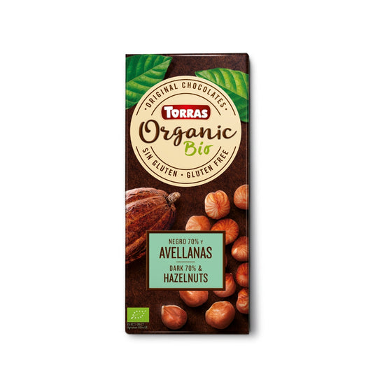 Organic Dark Chocolate 70% Cacao With Hazelnuts - Medaid International