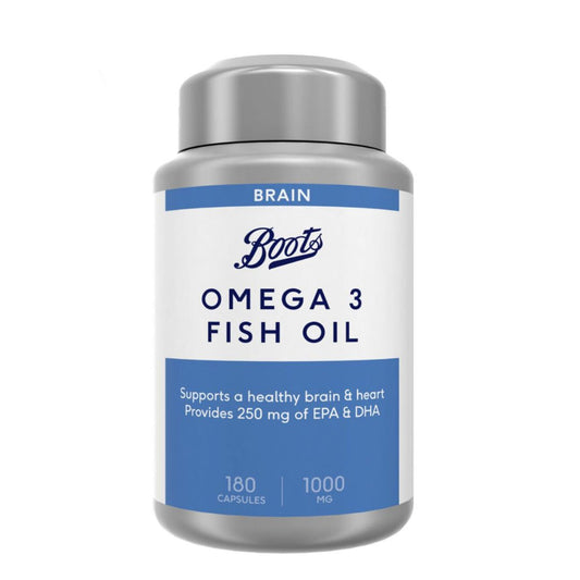Boots Omega 3 - Fish Oil - 180 Capsules - Medaid International