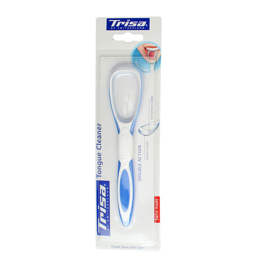 Toothbrush Companion Tongue Cleaner for Mouth Hygiene - Trisa - Blue - Medaid - Lebanon
