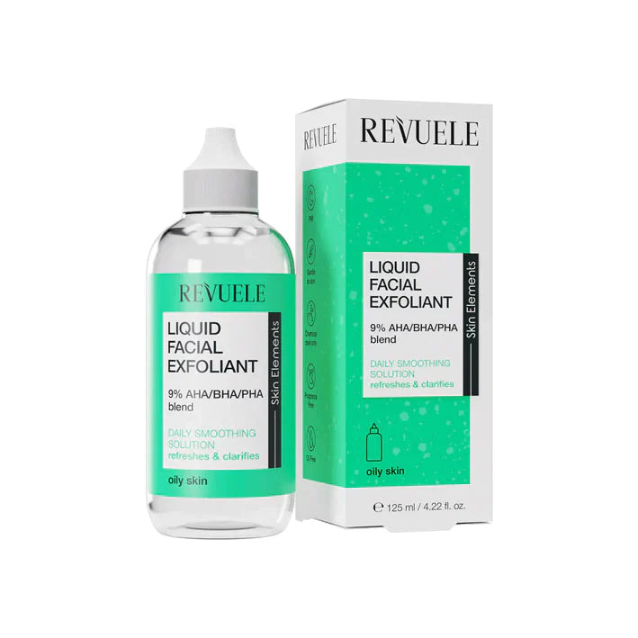 REVUELE LIQUID FACIAL EXFOLIANT 9 % AHA/BHA/PHA BLEND, 125ml - Medaid