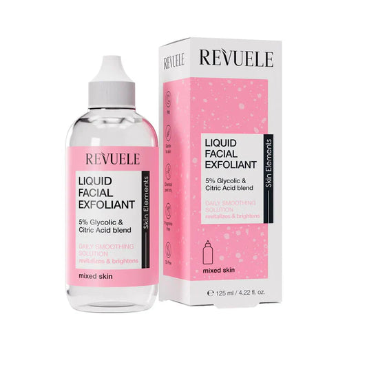 REVUELE LIQUID FACIAL EXFOLIANT 5% GLYCOLIC + CITRIC ACID BLEND, 125ml - Medaid