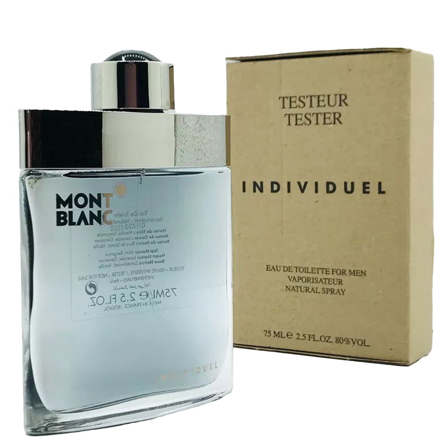 TESTER Mont blanc Individuel Eau De Toilette Pour Homme - 75ml - Medaid