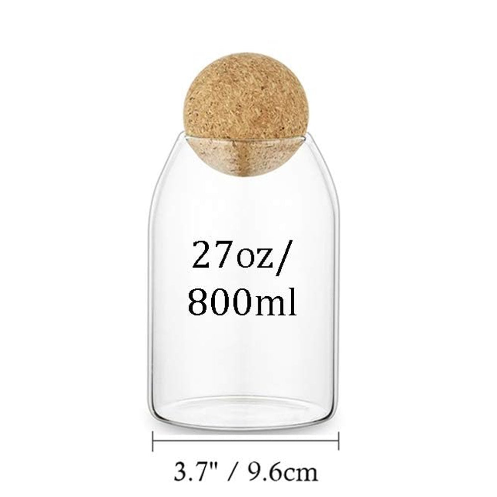 800ml Glass Storage Jar with Bamboo Lid - Medaid International