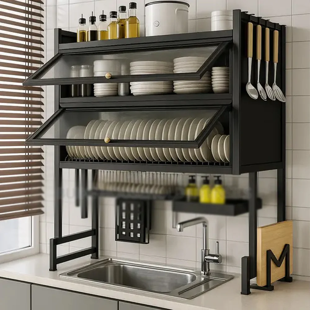 Sink Dish Rack, Space Saving & Multi-Functional Organizer - Medaid International