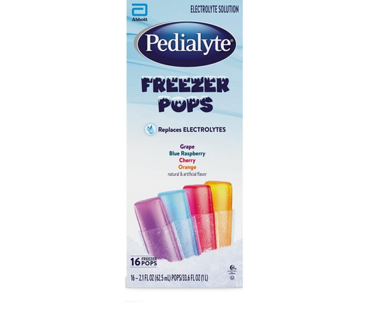 Pedialyte Electrolyte Solution Freezer Pops, Variety Pack, 16 Count (Pack of 1) - Medaid International