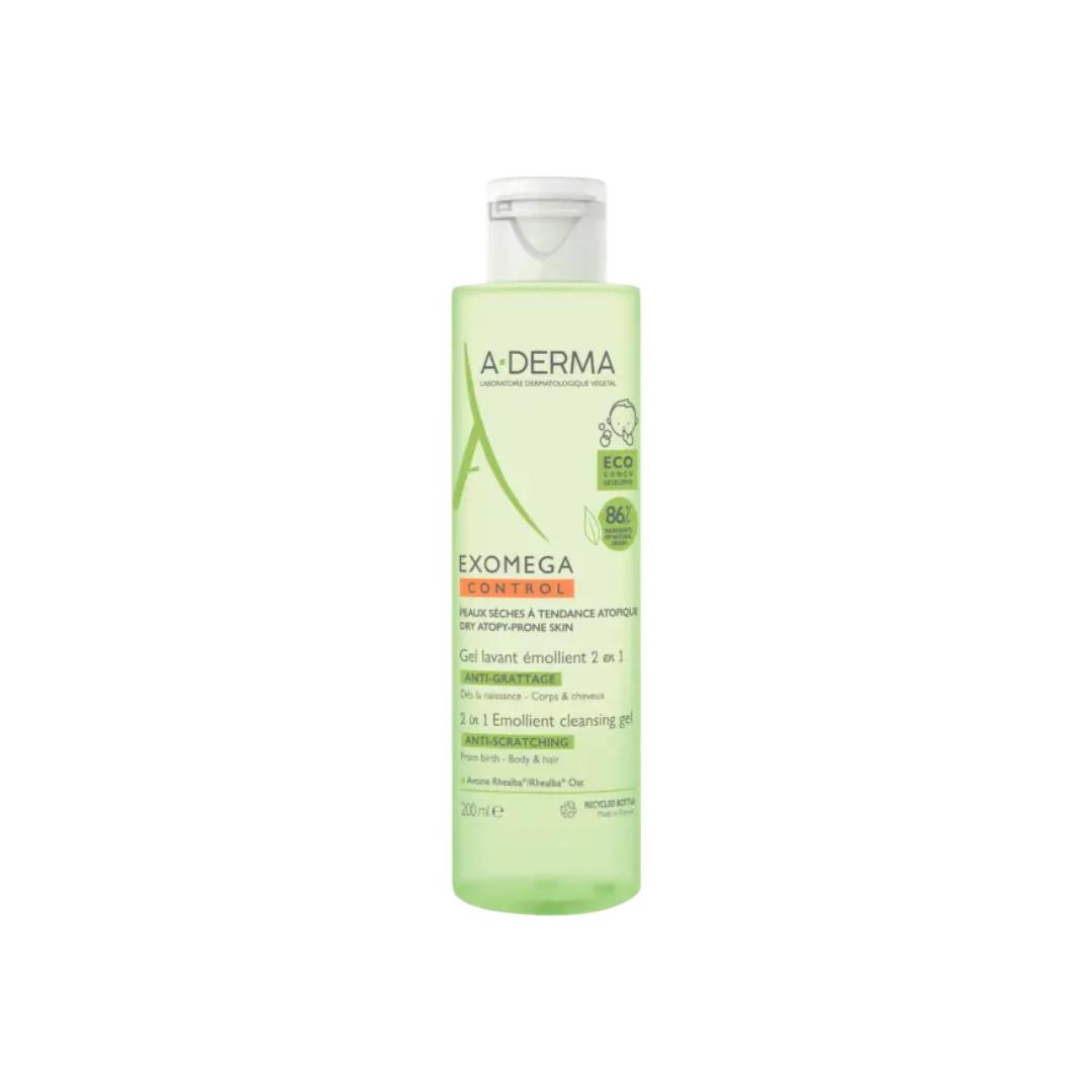 A-Derma Exomega Control Emollient Foaming Gel For Eczema Prone Skin 200ml - Medaid - Lebanon