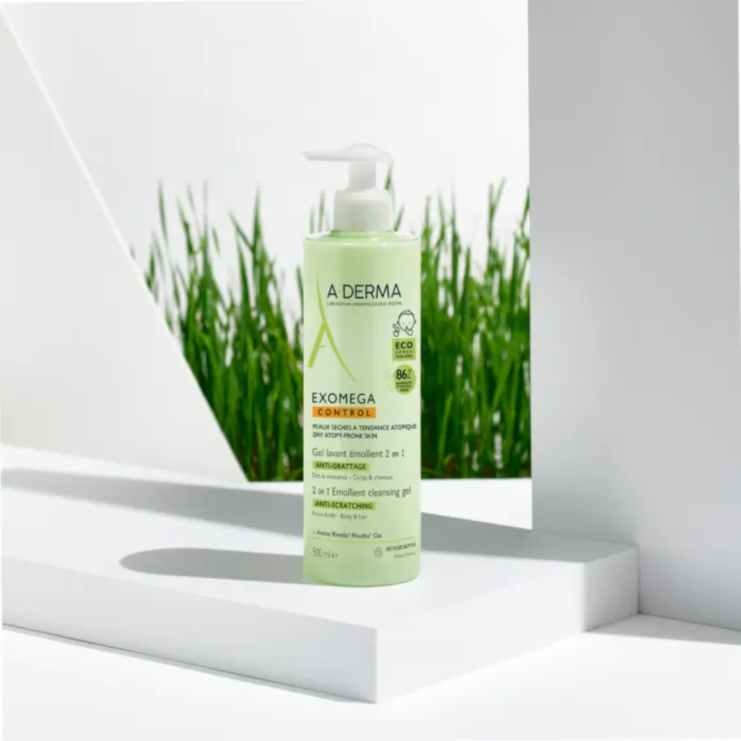 A-Derma Exomega Control Gel 2In1 For Eczema Prone Skin 500ml - Medaid - Lebanon