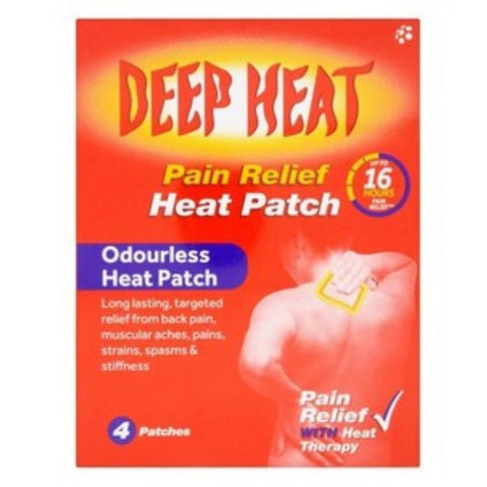 Deep Heat - Pain relief Heat Patch Pack of 4 - Medaid International