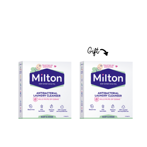 x 2 Milton Antibacterial Laundry Tablets - Medaid