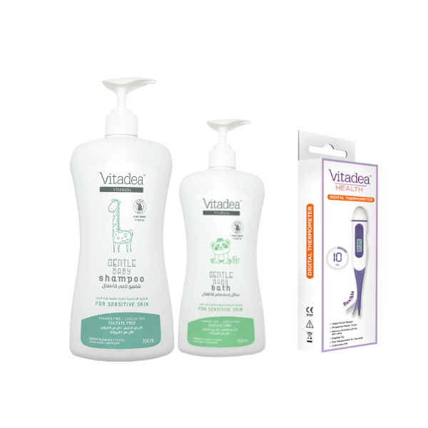 Buy Vitadea Shampoo 700ml + Vitadea Thermometer And Get 1 Vitadea Shower Gel 250 ml For Free - Medaid