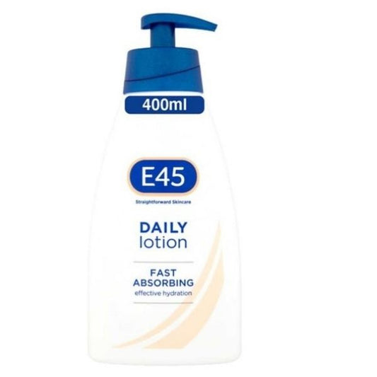 E45 - Daily Moisturiser Lotion Pump for Very Dry Skin 400ml - Medaid