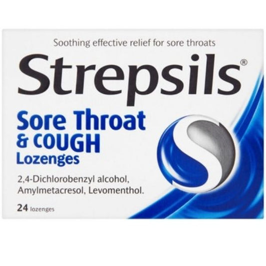 Strepsils - Lozenges Sore Throat & Cough 24 Pack - Medaid