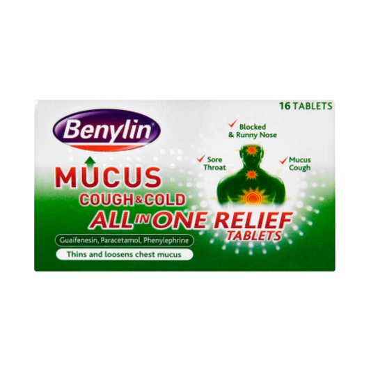 Benylin - Mucus Cough & Cold All in One Relief 16 Tablets - Medaid