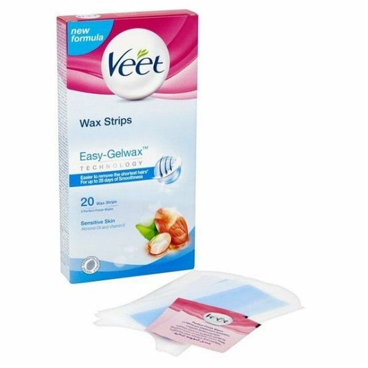 Veet - Easy Gel Sensitive Wax Strips Legs & Body - Medaid