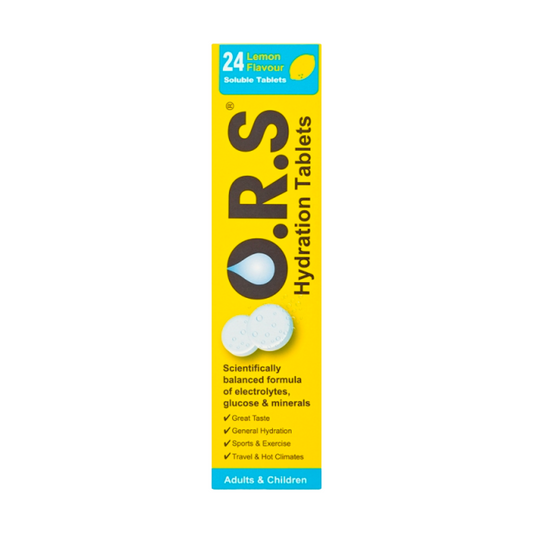 O.R.S. - Hydration Tablets Lemon Flavour 24 Tablets - Medaid International