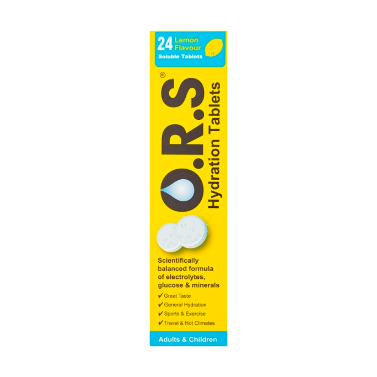 O.R.S. - Hydration Tablets Lemon Flavour 24 Tablets (P) - Medaid