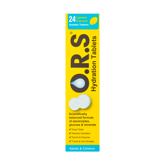 O.R.S. - Hydration Tablets Lemon Flavour 24 Tablets (P) - Medaid